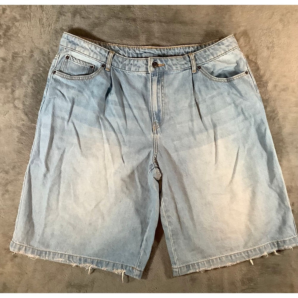 Future Collective Gabriella Karefa-Johnson Loose Fit Jean Shorts Blue Size 16
